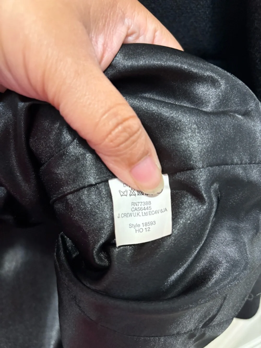 J. Crew Black Italian Wool Stadium Cloth Nello Gori Cocoon Coat Size 12